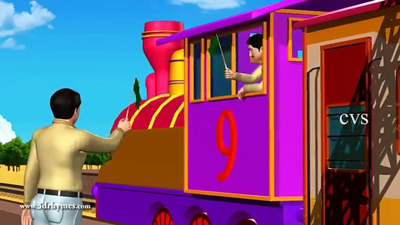 Engine Engine Number 9   3D Animation English Nursery rhyme for kids