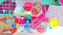 Shopkins Bubble Bath, Nail Polish, Lipgloss Makeup & Handbag Surprise at Makeup Spot Playset