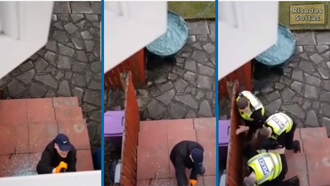 Man shoots a thief trying to get into his house but waits for the police peacefully