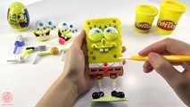 Play doh Spongebob Squarepants Funny Faces, Krabby Patty, Surprise Ending | Sweet Treats Playdough