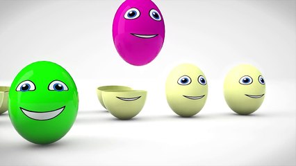 Learn Color Elephant Animal W Surprise Eggs Fruit Cartoon Nursery Rhymes for Children