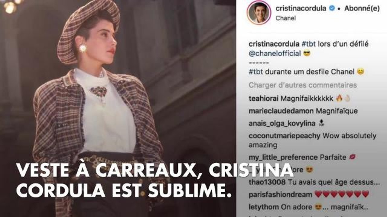 PHOTOS. Cristina Cordula partage une rare photo d'elle lors d'un défilé Chanel