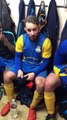 Cris de joie dans le vestiaire de notre équipe 1ére après leur victoire 0-2 contre Sandillon