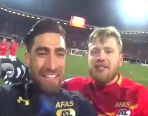 شادی علیرضا جهانبخش و یارانش پس از صعود به فینال جام‌حذفی