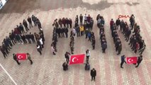 Tekirdağ 120 Öğrenci, Bedenleriyle 'Afrin' Yazıp, Türk Bayrağı Açtı