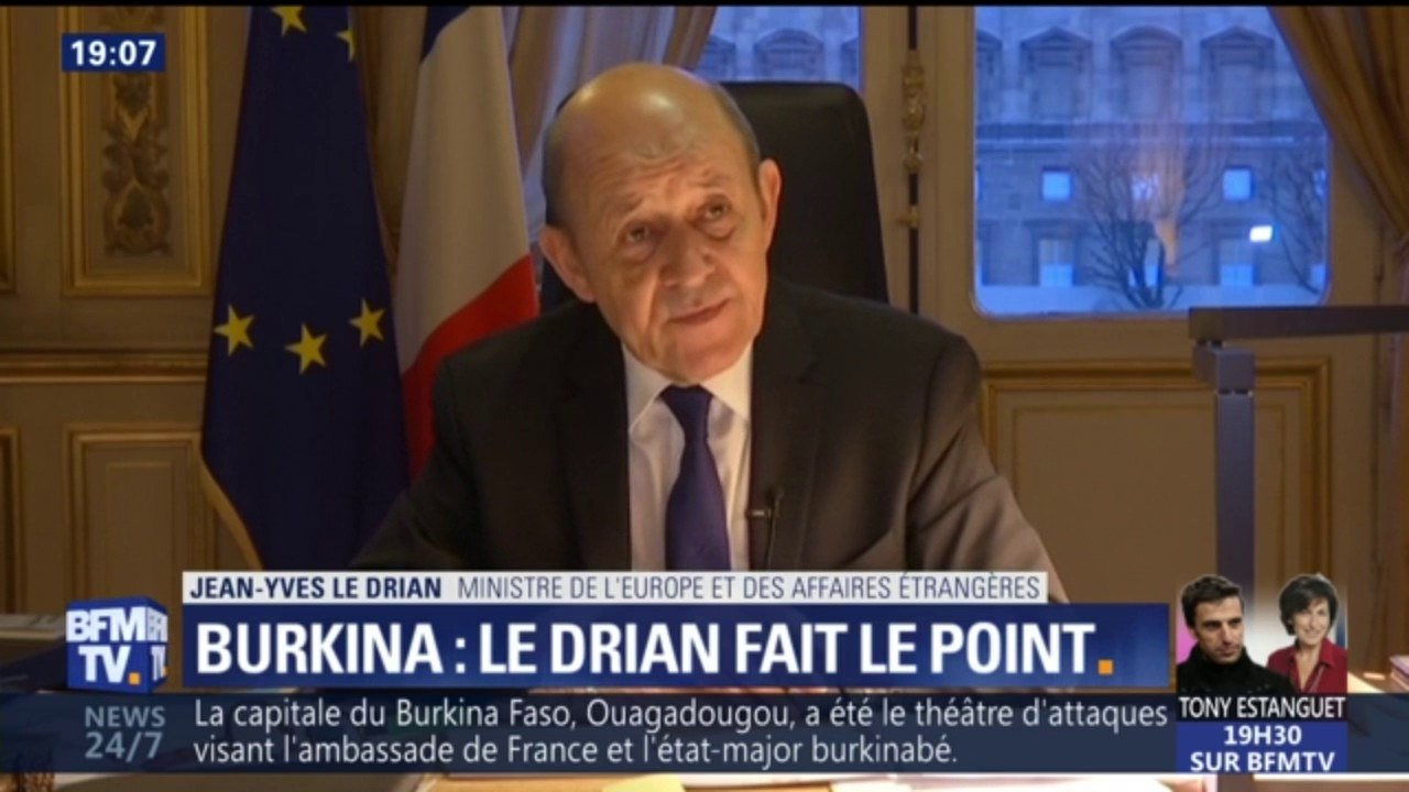 Burkina: "Ils visaient aussi la France", a déclaré Jean-Yves Le Drian