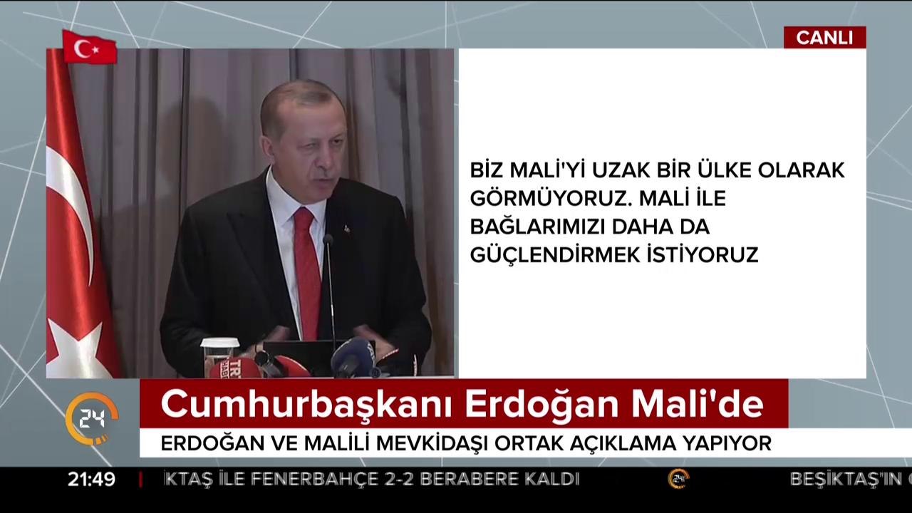 Cumhurbaşkanı Erdoğan Mali'de