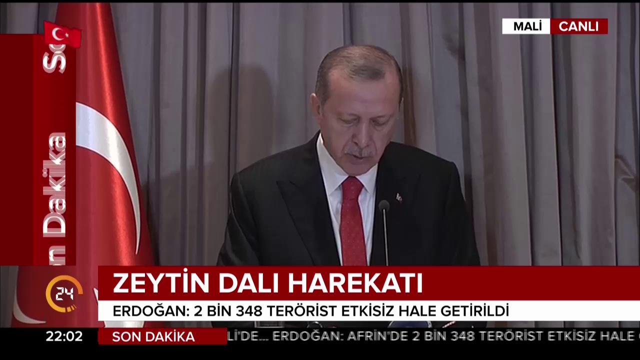 Cumhurbaşkanı Erdoğan Mali'de