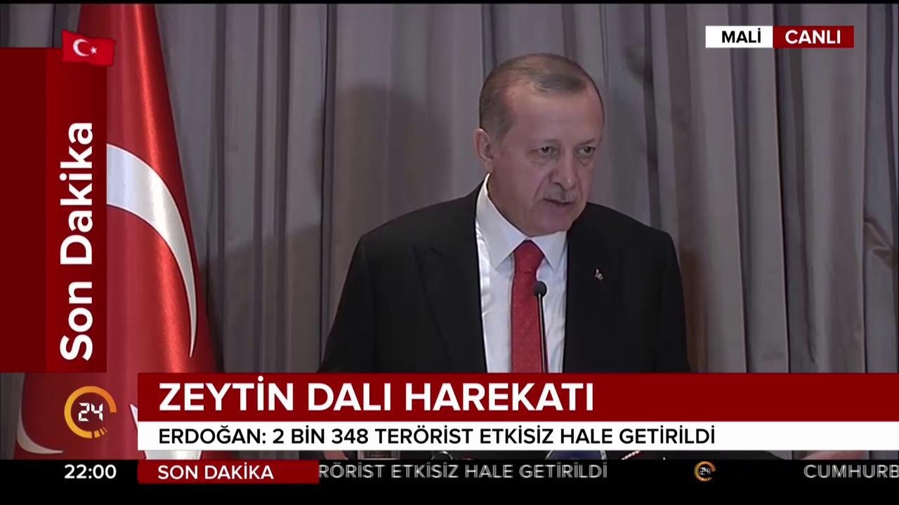 Cumhurbaşkanı Erdoğan Mali'de