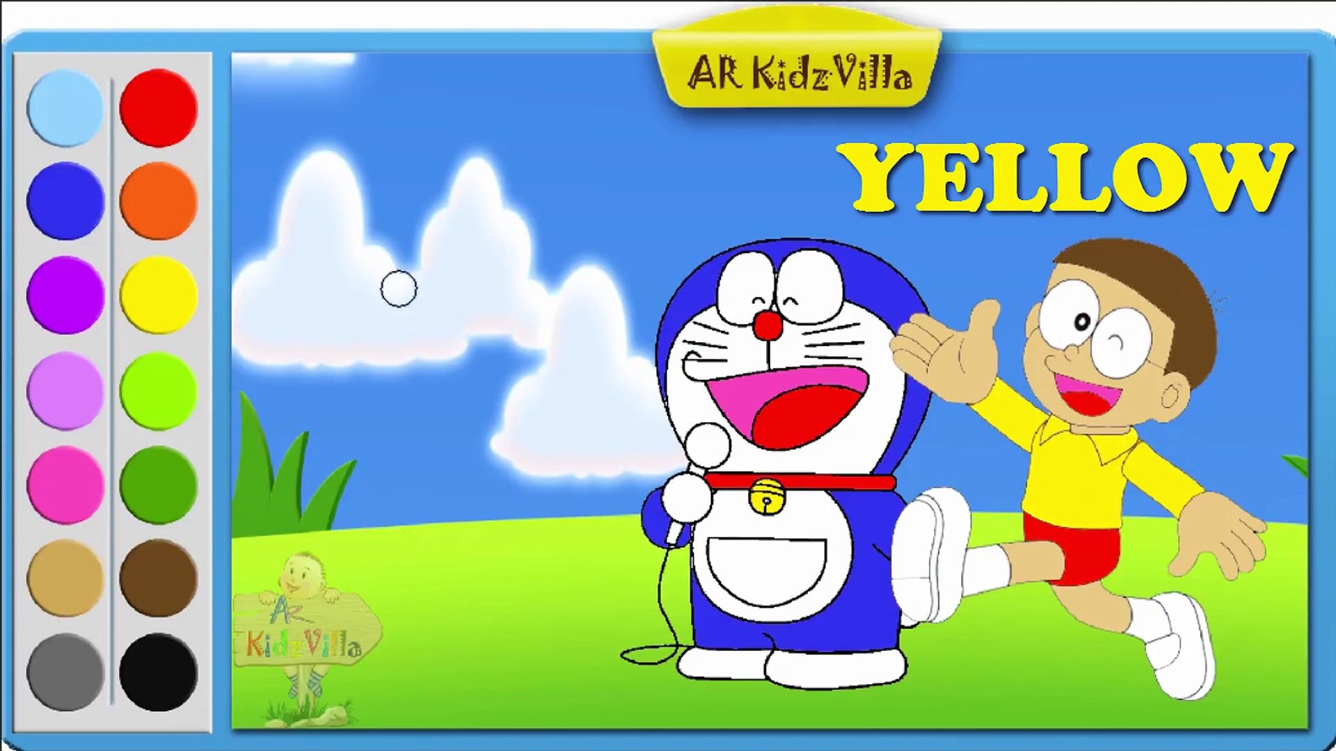 Learn Colors For Kids And Color Doraemon Nobita Shizuka All Character Coloring Page Pt 61