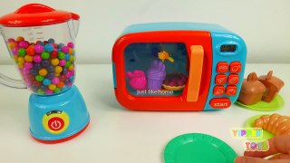Microwave Oven and Blender Just Like Home Playset Kitchen Appliances for Kids and Surprise Toys