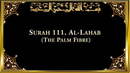 111. Surah Al-Masad (The Palm Fiber )Holy Quran