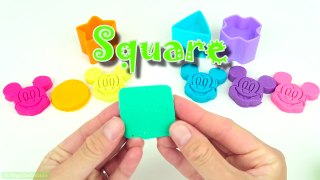 Fun learning Colors and Shapes with Play Doh Disney Mickey Mouse for toddlers preschoolers Rhymes