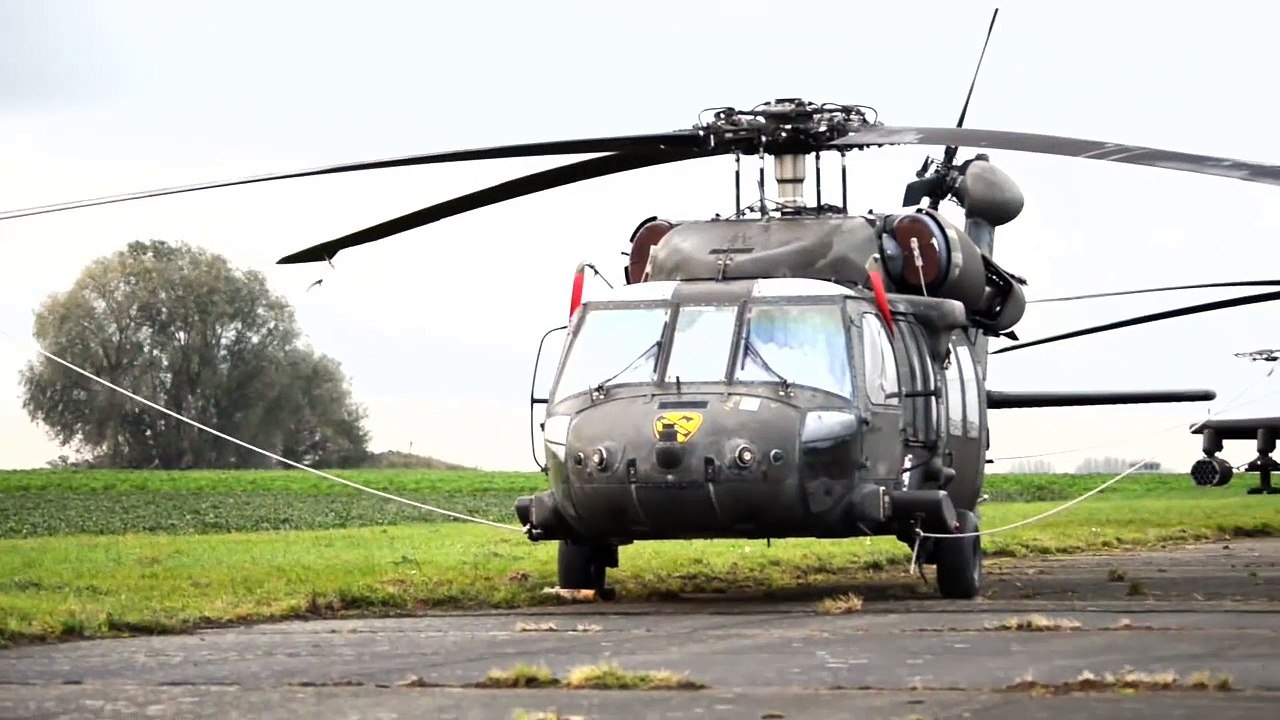 1st Cavalry Division Helicopters Stage in Belgium