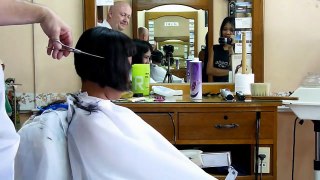 Barbershop girl military cut FULL VIDEO