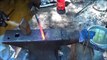 Blacksmithing Knifemaking - Forging A Rasp Chopper Knife From A Farriers Rasp - Part 1