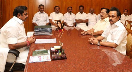 முதல்வர் எடப்பாடி பழனிச்சாமியுடன் ஸ்டாலின் ஆலோசனை