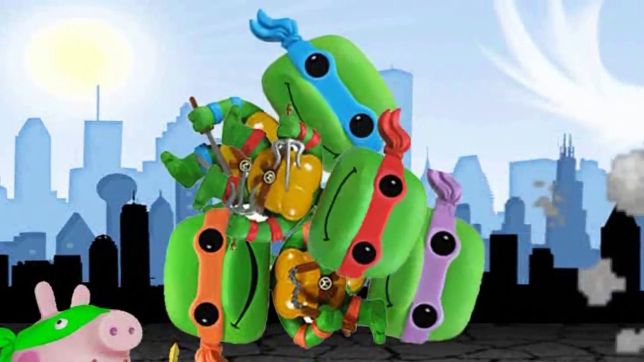 Peppa Pig 2 episódios Tartarugas ninjas VS Venom e George Pig e o dinossauro TOTOYKIDS