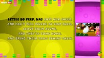 Little Bo Peep - Karaoke Version With Lyrics - Cartoon/Animated English Nursery Rhymes For Kids