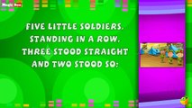 Five Little - Karaoke Version With Lyrics - Cartoon/Animated English Nursery Rhymes For Kids