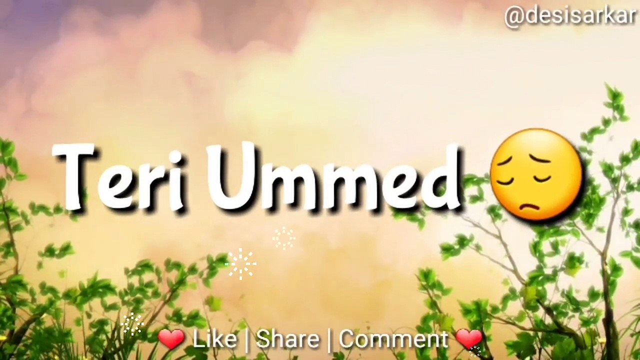 Teri Umeed Tera Intezaar ( Sad Song - Whatsapp Status VIDEO ) - Kumar Sanu - Siddharth Slathia  2018