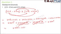Maths Algebraic Expressions part 16 (Questions) CBSE Class 8 Mathematics VIII