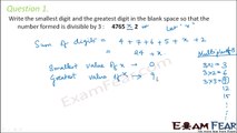 Maths Playing With Numbers part 23 (Questions: Divisibility test) CBSE Class 6 Mathematics VI