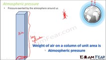 Physics Force & Pressure Part 10 (Atmospheric Pressure) Class 8  VIII