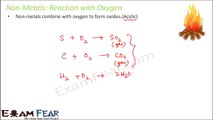 Chemistry Metal & Non-Metal Part 9 (Non metal reaction with oxygen) Class 8  VIII