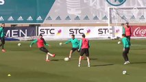 El golazo de Marcos Llorente en el entrenamiento de Madrid