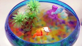 DIY How To Make Orbeez Aquarium Water Ball Real Robotic Fish Learn Colors Slime Clay