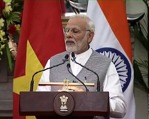 वियतनाम के राष्ट्रपति, ट्रान दाई क्वानंग के साथ संयुक्त प्रेस बैठक में प्रधान मंत्री मोदी के भाषण