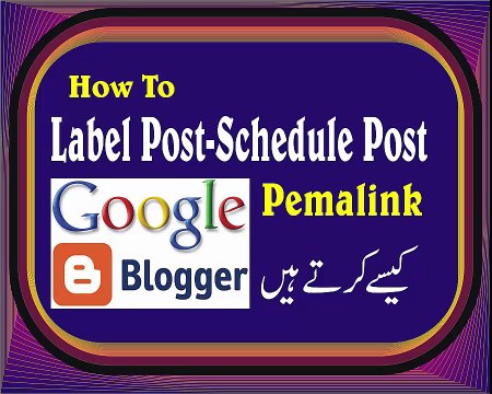 How To Label Post,Schedule Post,Permalink Blogger Urdu Hindi David