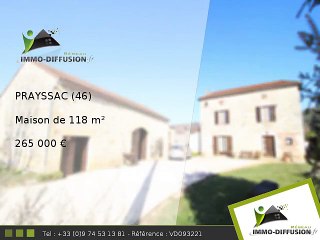 Maison A vendre Prayssac 118m2 - centre ville, commerces,