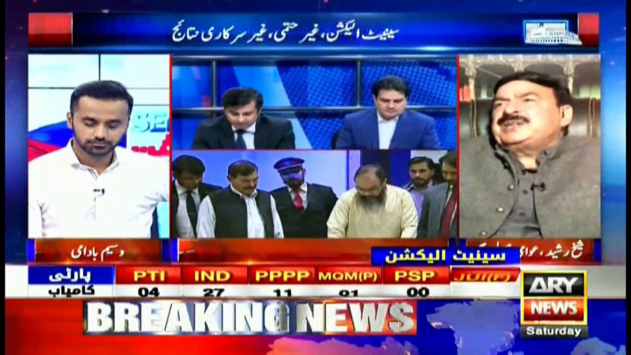 Sheikh Rasheed's analysis on Senate polls' results