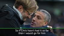 Hughton deserves Manager of the Month - Klopp