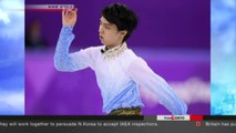 NHK Newsline 2018.02.16 - Hanyu 1st after SP (NHK WORLD TV)