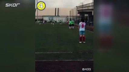 Milli futbolcudan akılalmaz gol