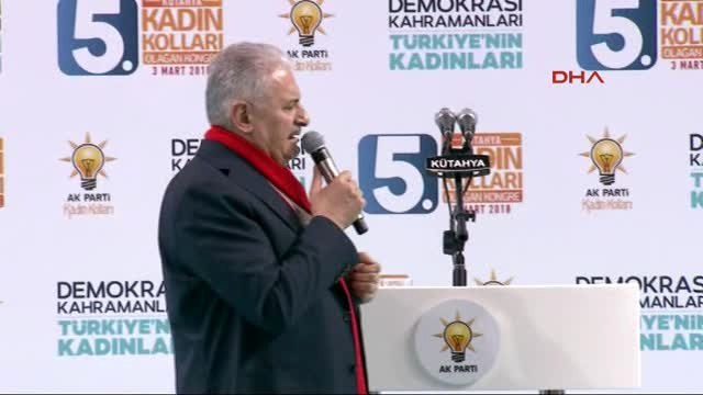 Kütahya Başbakan Yıldırım Kütahya Kadın Kolları Kongresi'nde Konuştu .