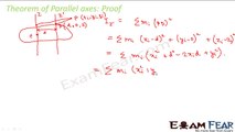 Physics Rotational Motion part 26 (Theory of parallel axis) CBSE class 11