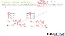 Maths Determinants part 21 (Minors and Cofactors) CBSE Mathematics XII 12