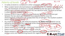 Chemistry Chemical Bonding part 15 (Polarity & dipole of covalent bond) CBSE class 11 XI