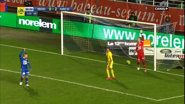 Dani Alves disallowed goal for offside against Troyes