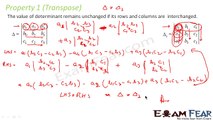 Maths Determinants part 9 (Property 1 : Transpose) CBSE Mathematics XII 12