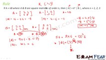 Maths Determinants part 7 (Rule  A=KB) CBSE Mathematics XII 12