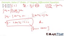 Maths Differential Equation part 8 (1st order, degree differential Equation) CBSE Mathematics XII 12