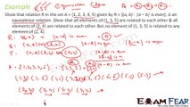 Maths Relations & Functions part 16 (Example Equivalence Relation) CBSE class 12 Mathematics XII