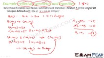 Maths Relations & Functions part 13 (Example Symmetric Transitive) CBSE class 12 Mathematics XII