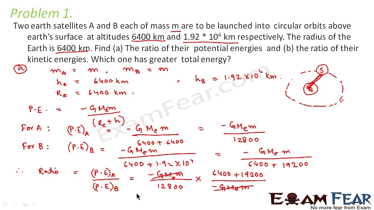 Physics Gravitation Part 9 (Examples-Gravitational POtential energy ) CBSE class 11 XI