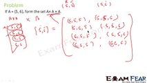 Relation and Functions Mathematics CBSE Class X1 Part 3 (Cartesian Product of sets - Examples)